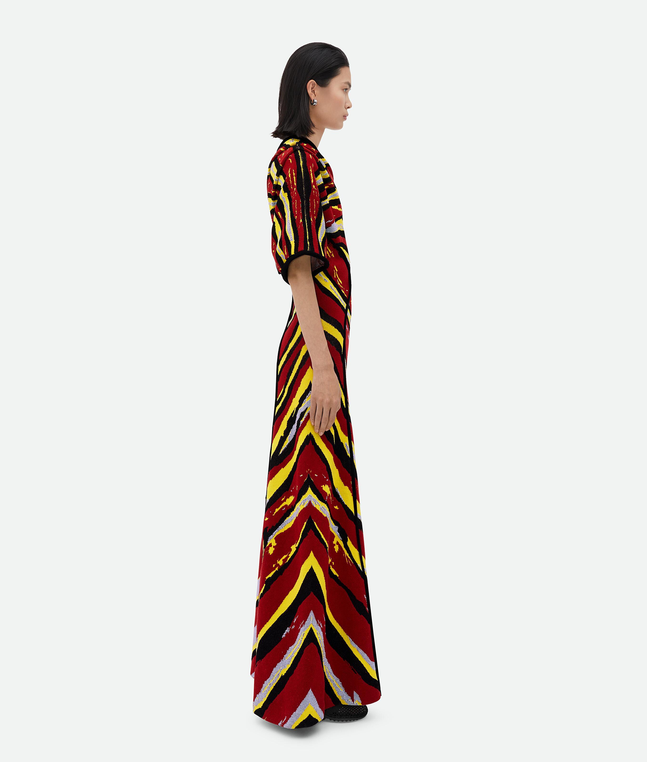 One-shoulder Jacquard-knit Maxi Dress In Multi Product Image