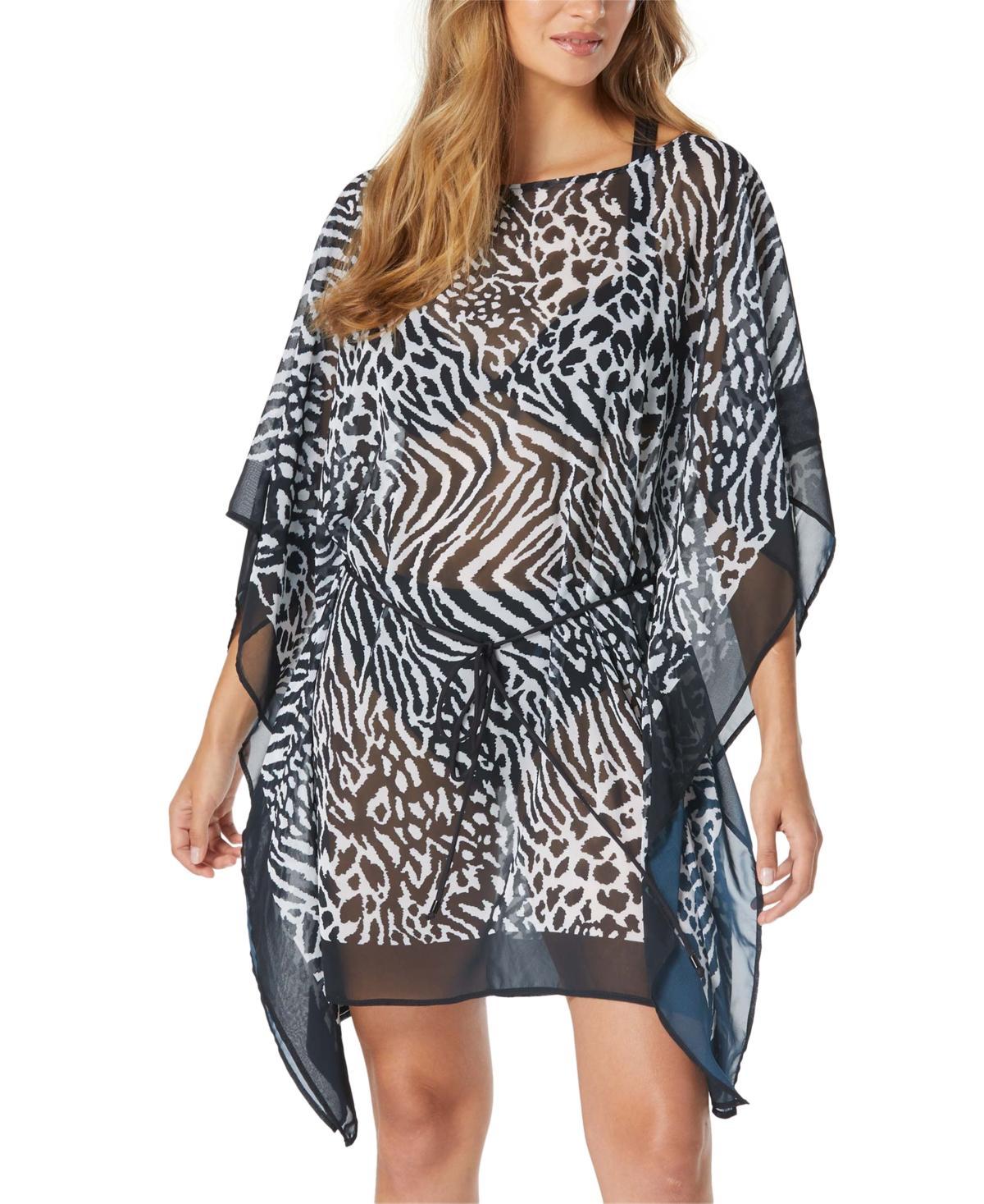 Coco Reef Womens Printed Contours Tie-Waist Caftan Cover-Up Product Image