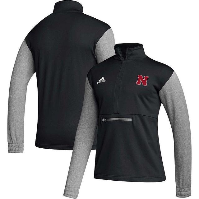 Mens adidas Nebraska Huskers Team Issue AEROREADY Quarter-Zip Jacket Product Image