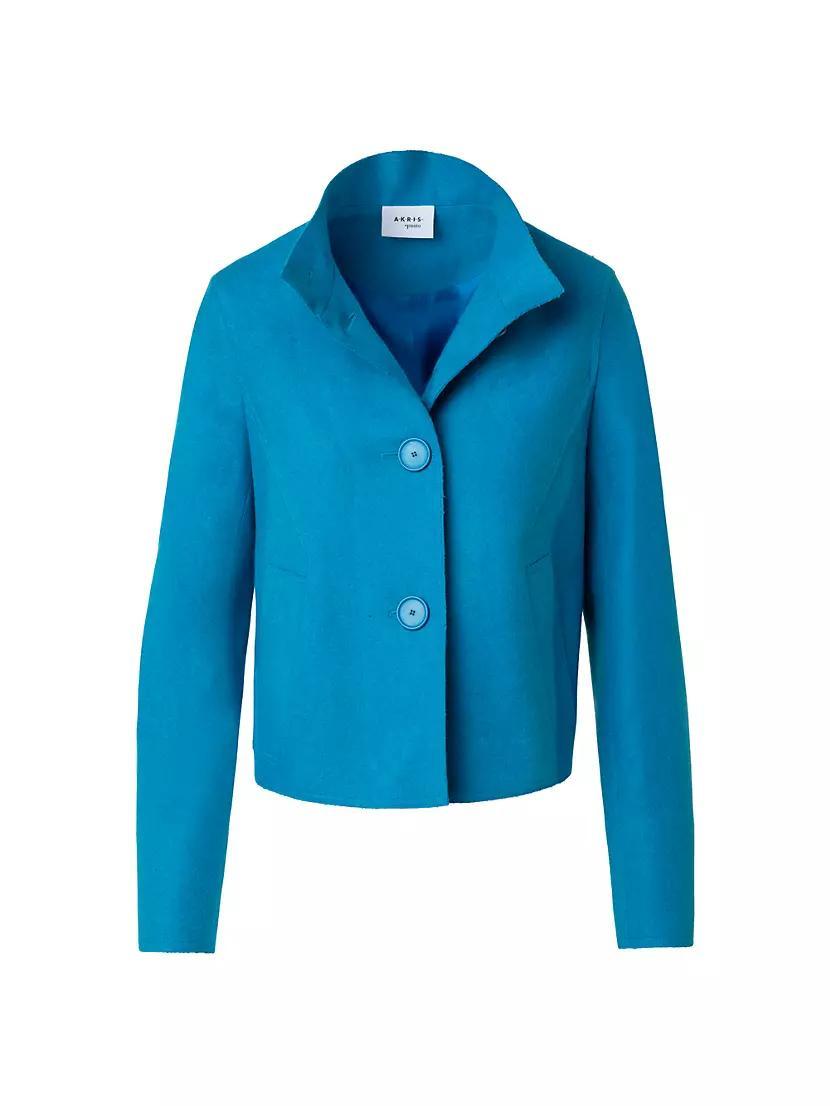 Wool-Blend Boxy Jacket Product Image