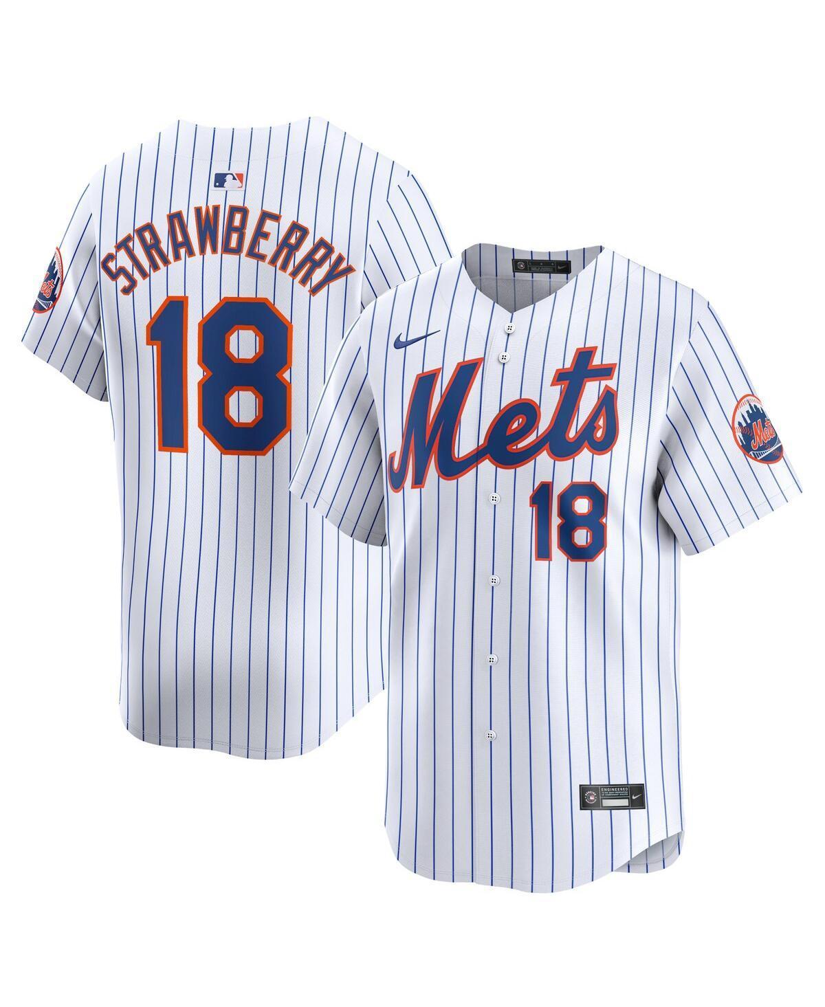 Mens Nike Darryl Strawberry White New York Mets Home limited Player Jersey - White Product Image