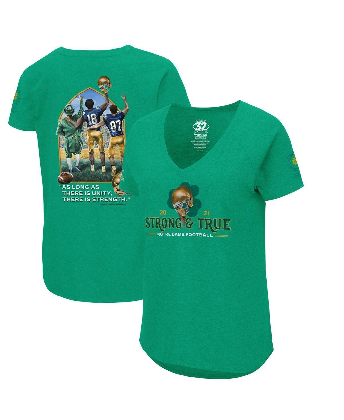 Womens Colosseum Green Notre Dame Fighting Irish 2021 The Shirt V-Neck T-shirt Product Image