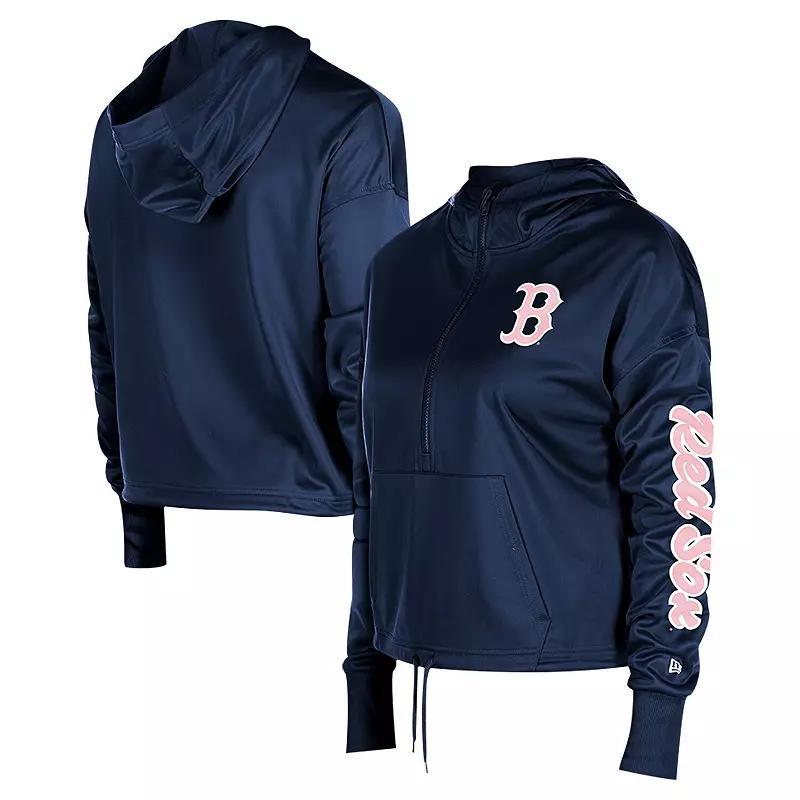 Womens New Era San Francisco Giants Half-Zip Hoodie Product Image