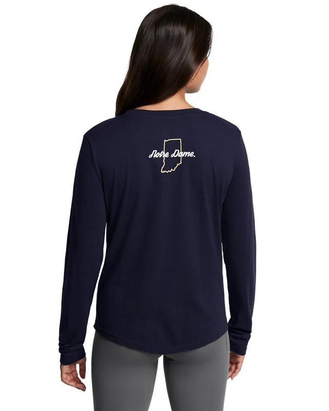 Women's UA Performance Cotton Collegiate Long Sleeve Product Image