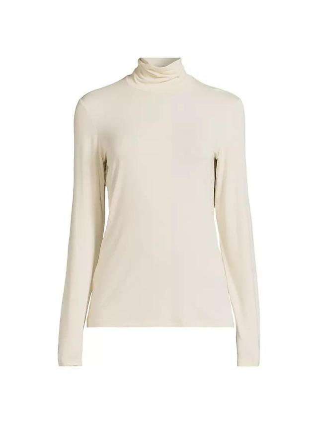 Womens Multif Stretch Jersey Turtleneck Top Product Image