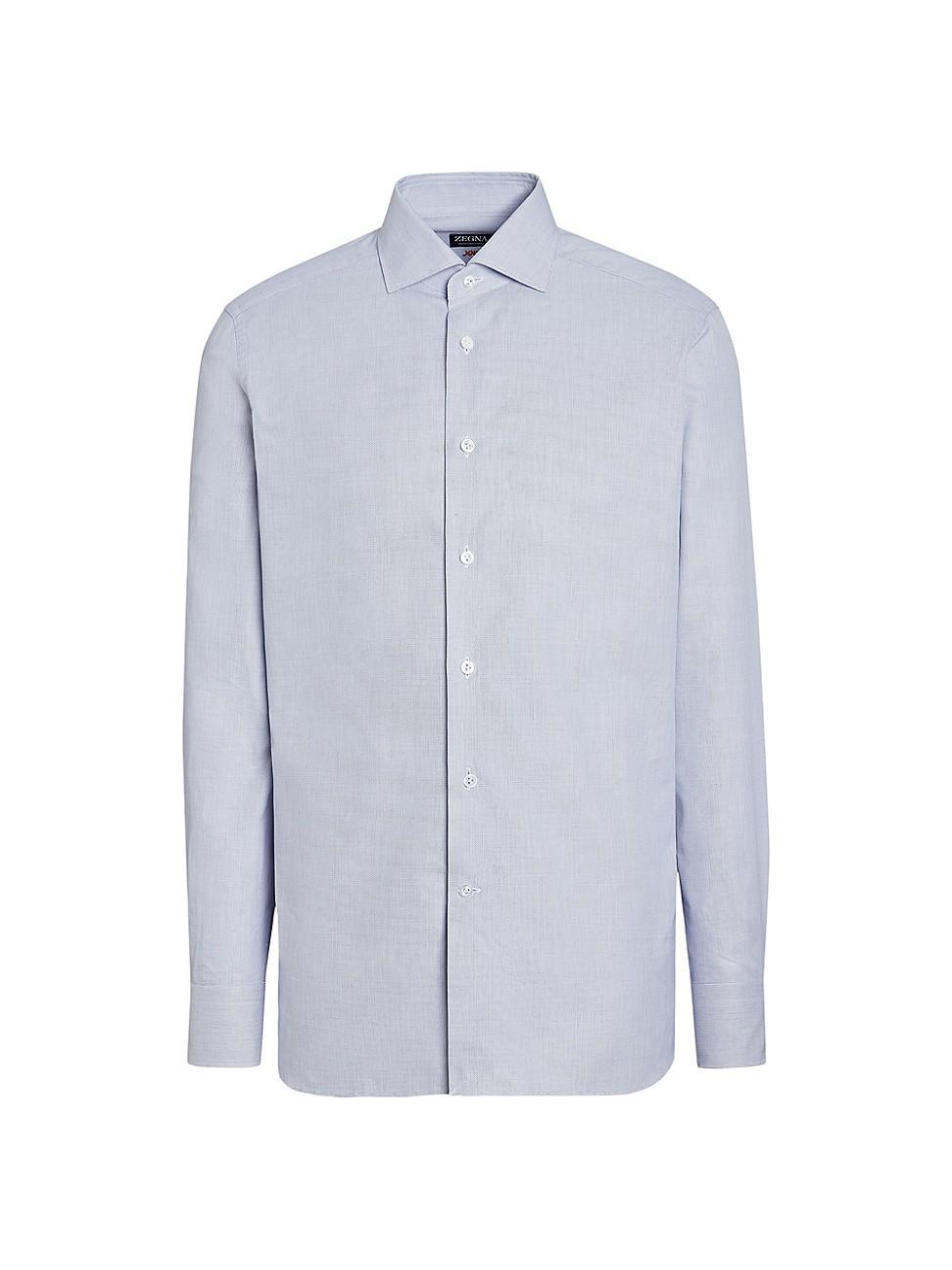 Mens Micro Structured Centoventimila Cotton Shirt Product Image