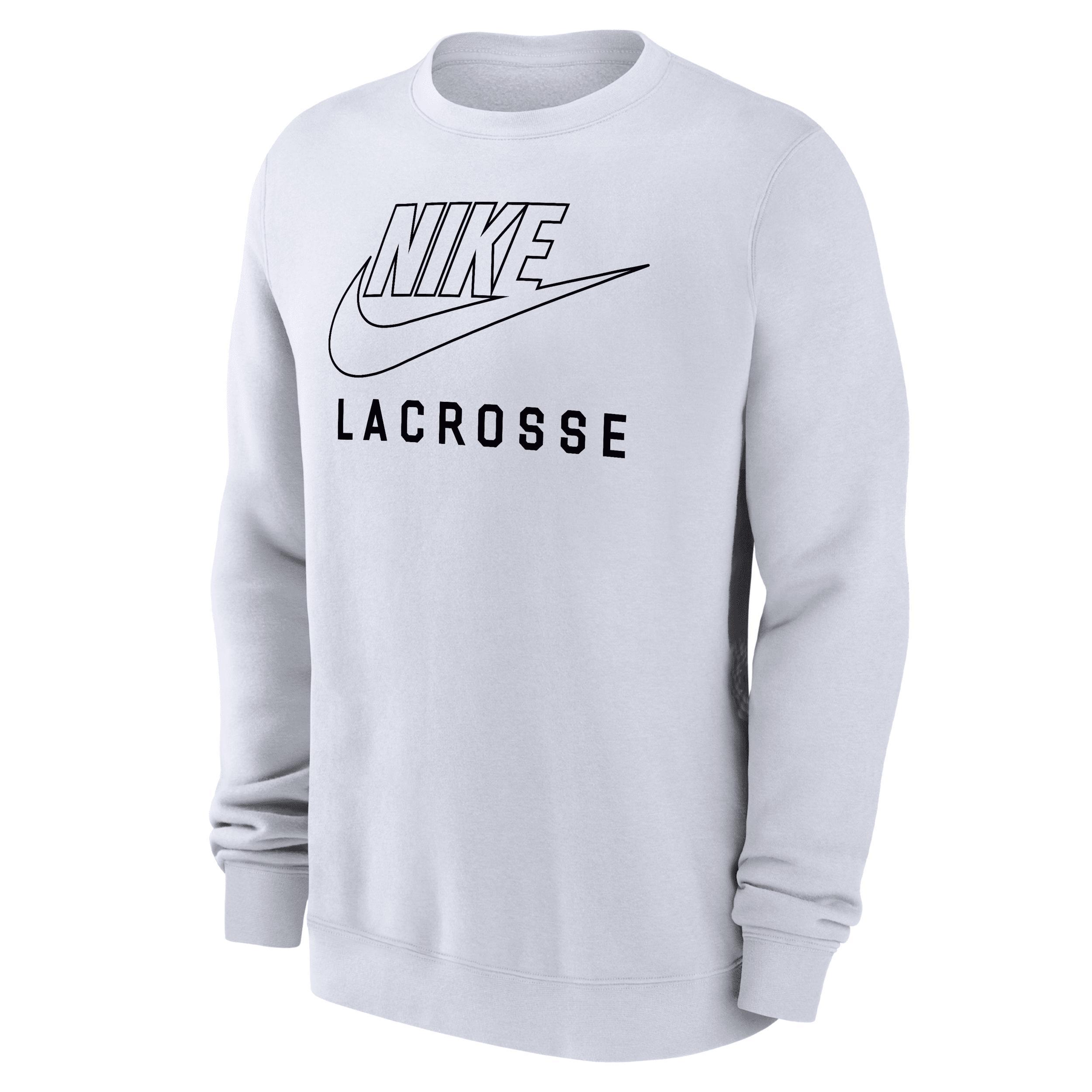 Nike Men's Swoosh Club Fleece Lacrosse Pullover Crew-Neck Sweatshirt Product Image