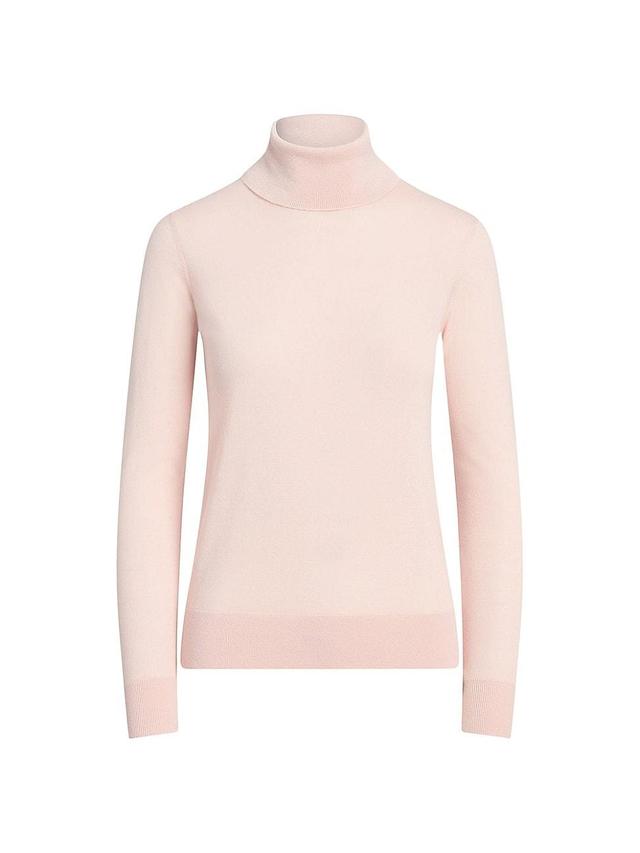 Womens Cashmere Jersey Turtleneck Product Image