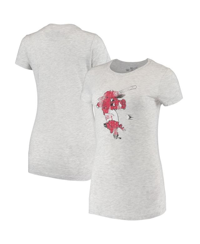 Womens Original Retro Brand Gray Arkansas Razorbacks Tri-Blend T-shirt Product Image