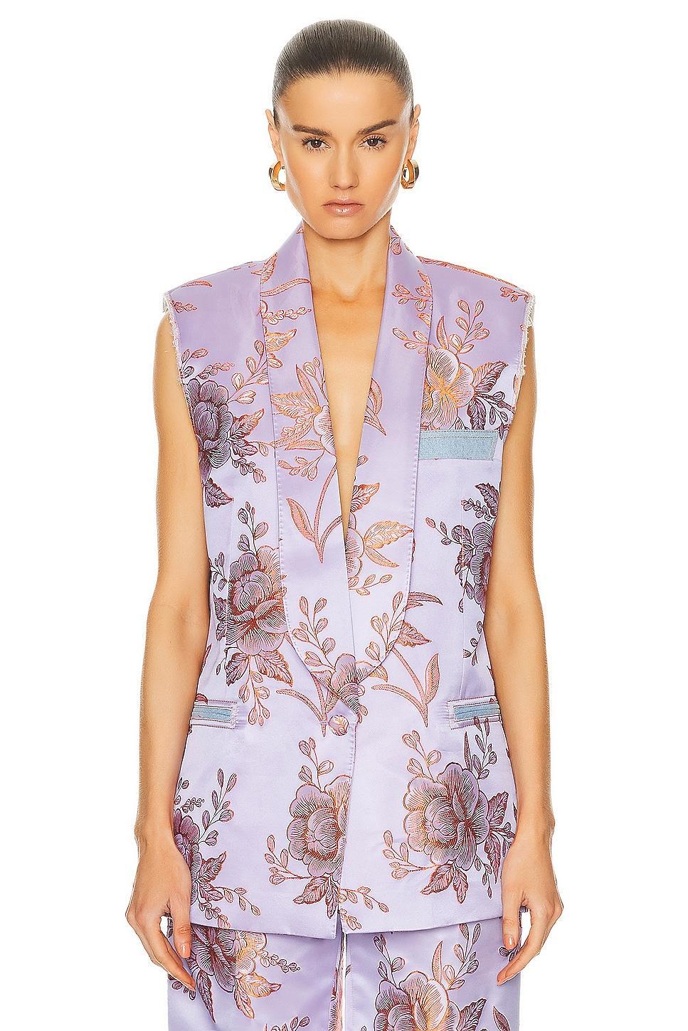 Etro Floral Vest in Lavender Product Image