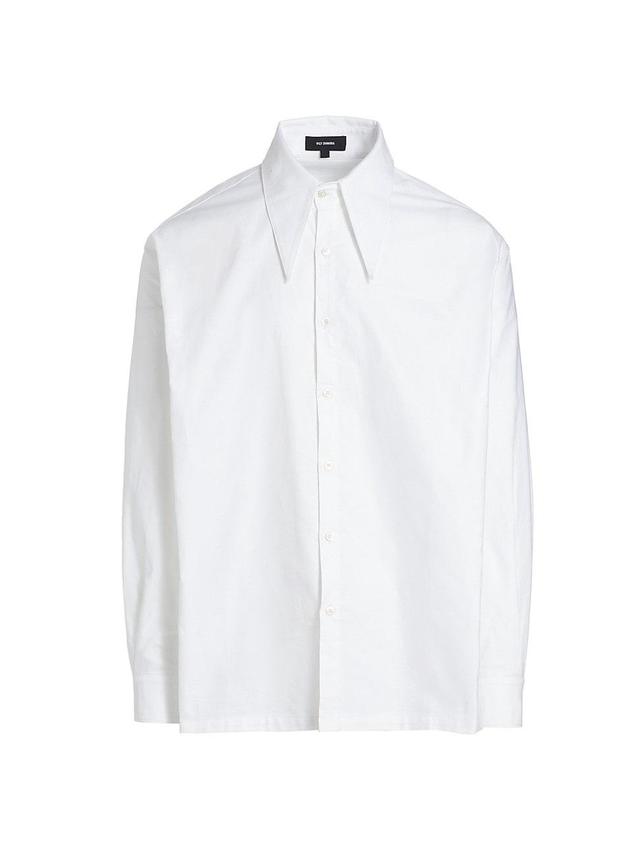 Mens Poplin Button-Front Shirt Product Image