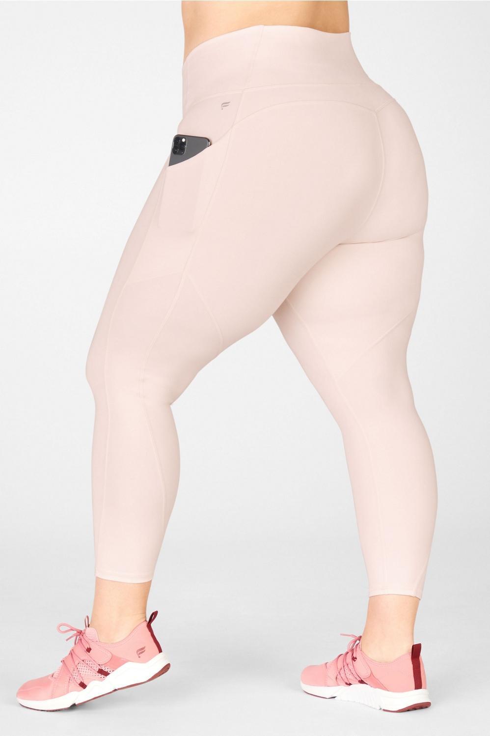 Fabletics Oasis High-Waisted 7/8 Legging Womens pink plus Size 4X Product Image