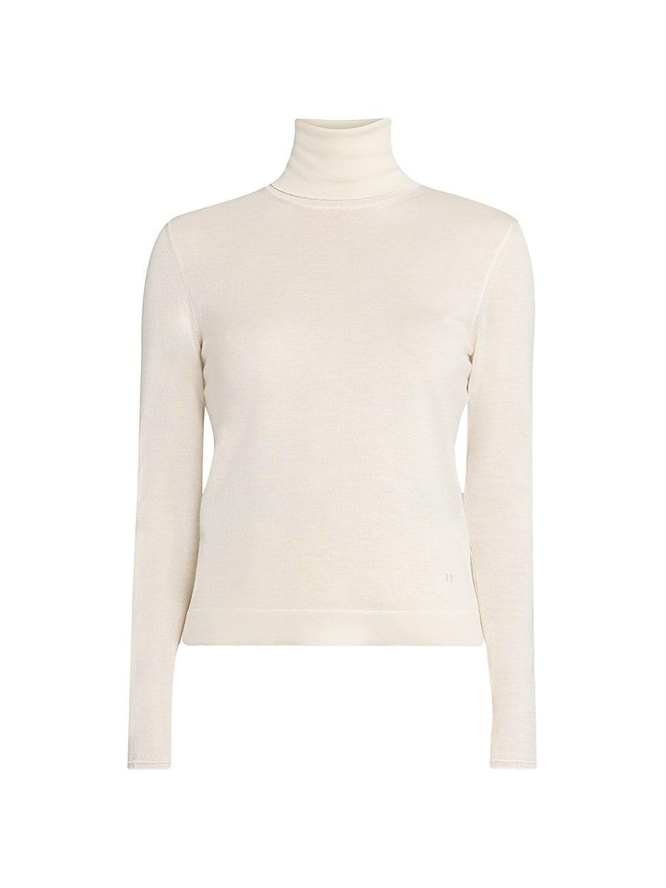 Womens Cashmere-Silk Turtleneck Sweater product image