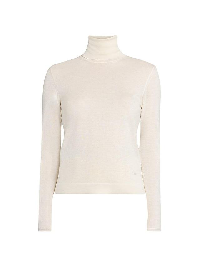 Womens Cashmere-Silk Turtleneck Sweater Product Image