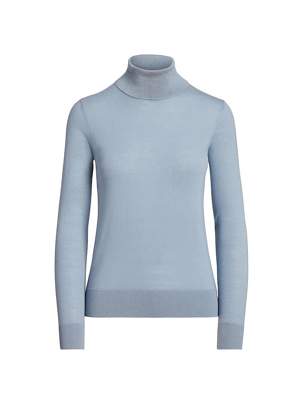 Womens Cashmere Jersey Turtleneck Product Image