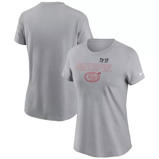 Womens Nike Gray San Francisco 49ers Super Bowl LVIII Local Essential T-Shirt Product Image