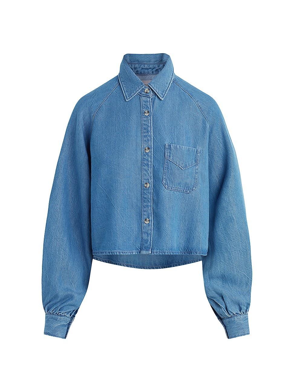 Womens Chambray Cropped Shirt product image