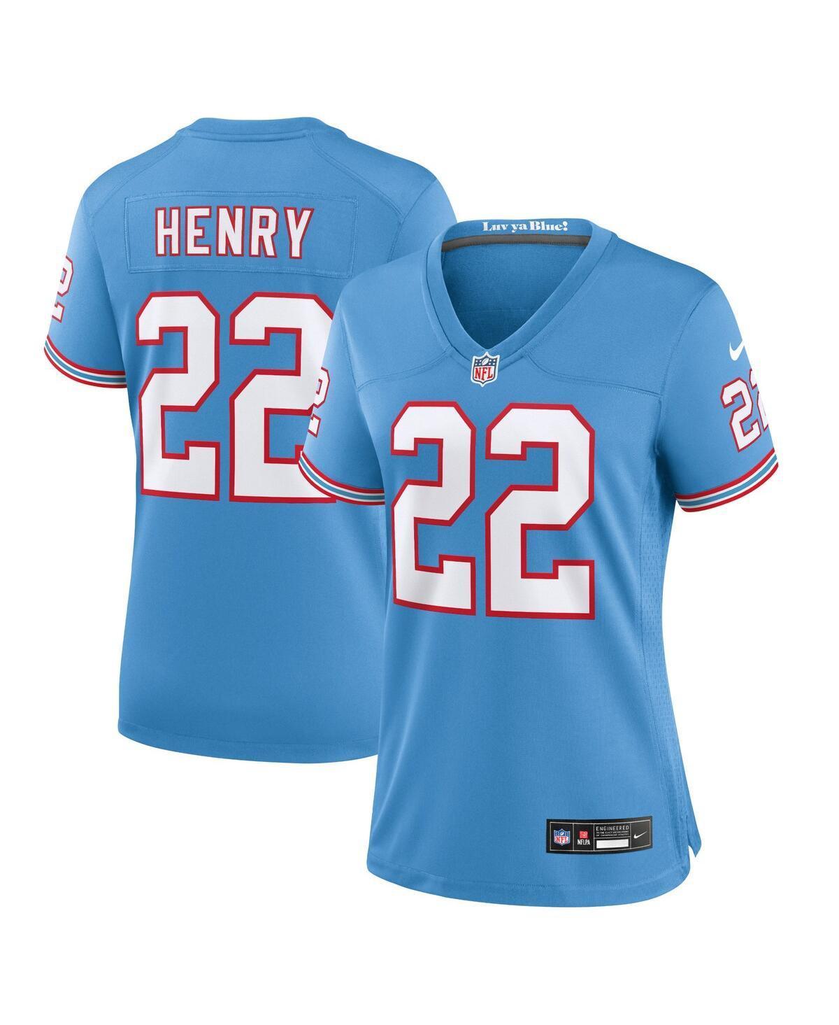 Womens Nike Derrick Henry Light Blue Tennessee Titans Oilers Throwback Alternate Game Player Jersey - Light Blue Product Image