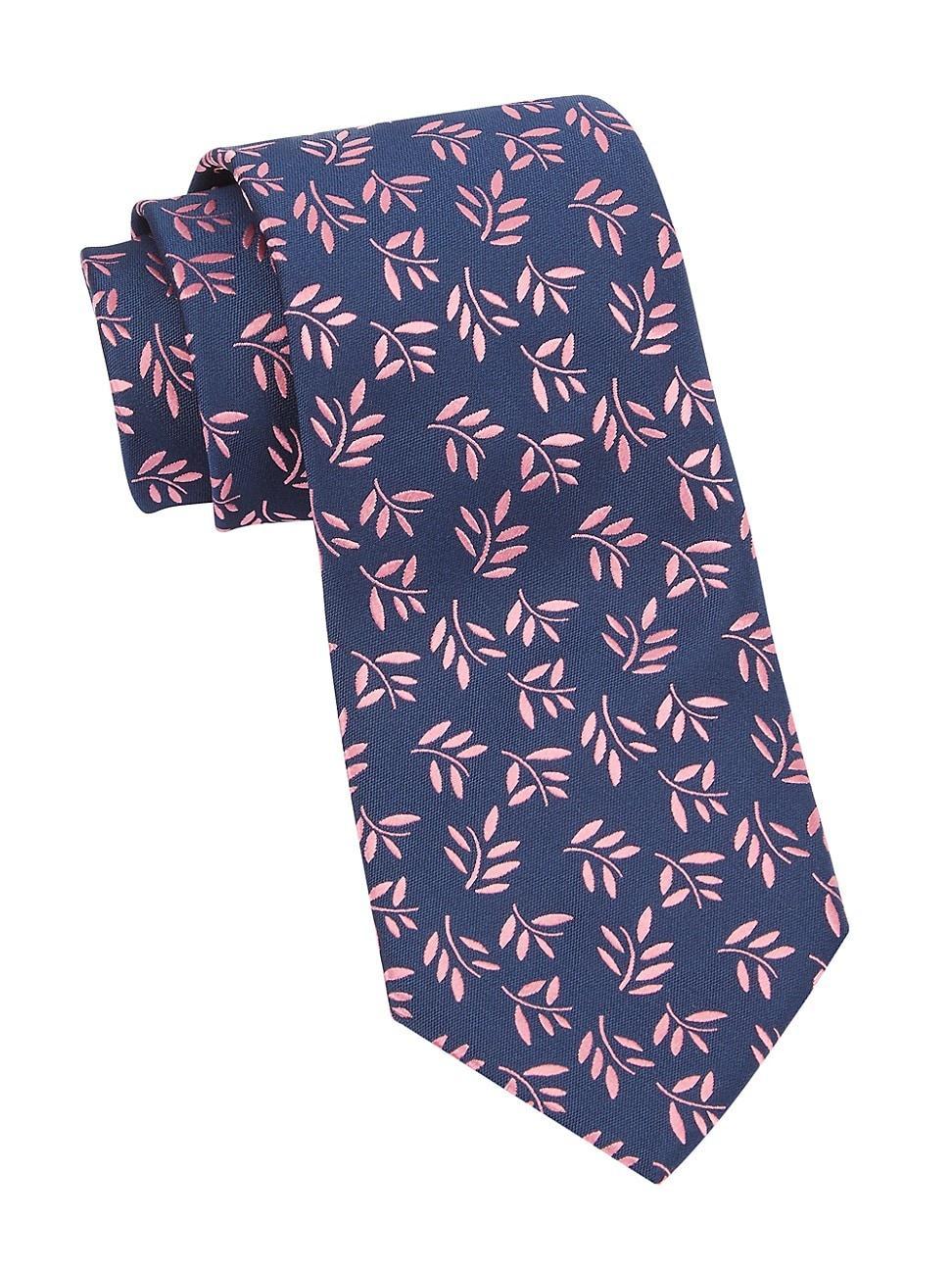 Mens Large Vineleaf Woven Silk Tie Product Image