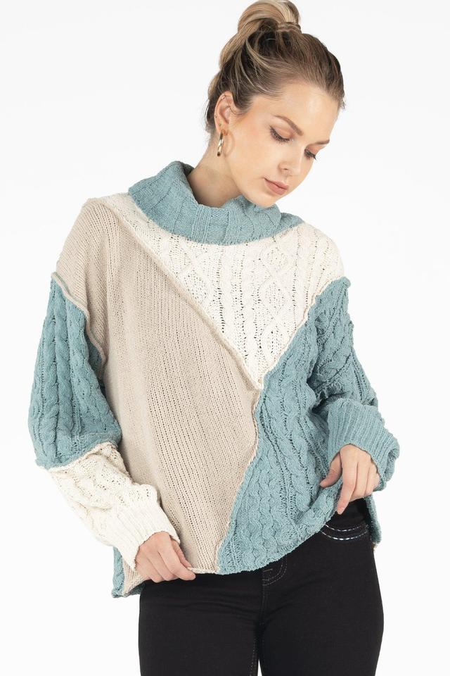 Mixed Colorblock  Sweater Product Image