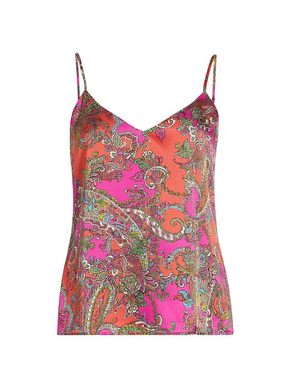 Womens Jane Paisley Silk Tank Product Image