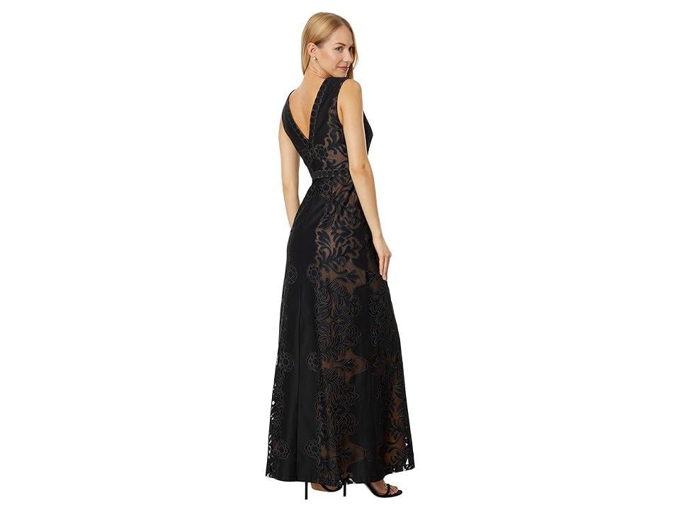 BCBGMAXAZRIA Lace Burnout Gown Women's Dress Product Image