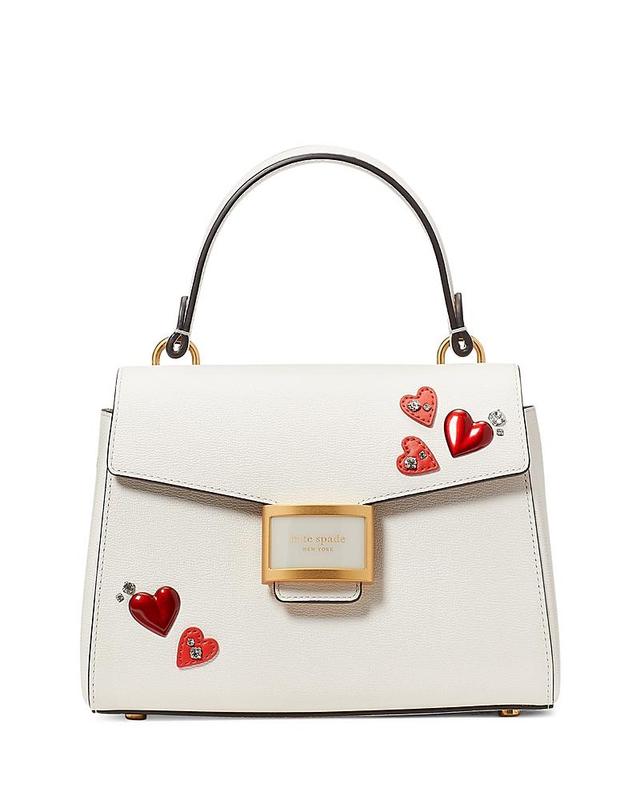 kate spade new york Katy Heart Embellished Textured Leather Top Handle Bag Product Image