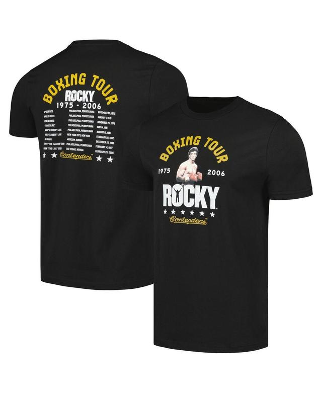 Mens Contenders Clothing Black Rocky Boxing Tour T-shirt Product Image