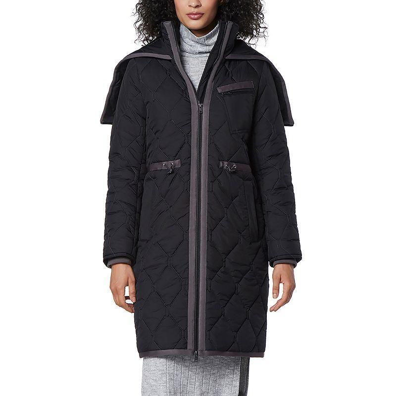 Womens Andrew Marc Marc New York Split Hood Quilted Anorak Jacket Product Image