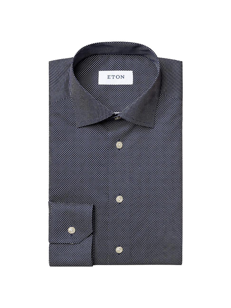 Eton Slim Fit Dot Dress Shirt Product Image