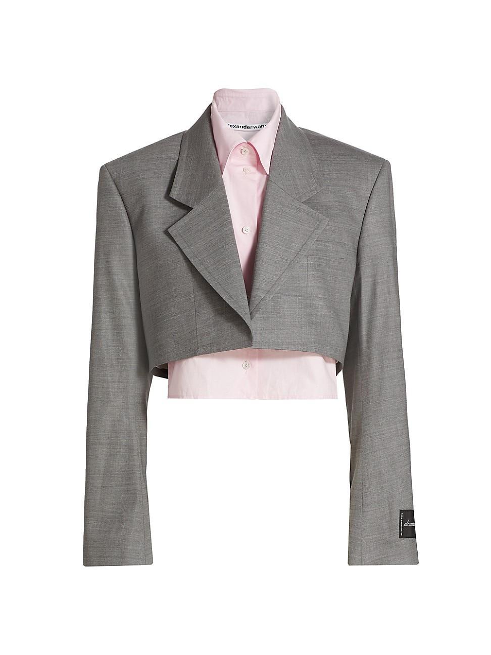 Womens Cropped Dickie Blazer Product Image