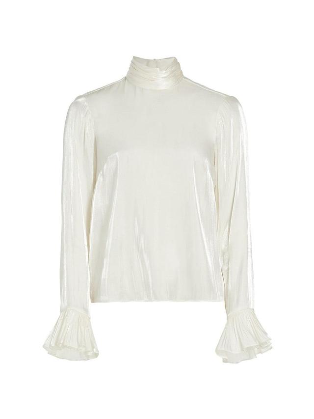 Womens Turner Satin Turtleneck Top Product Image