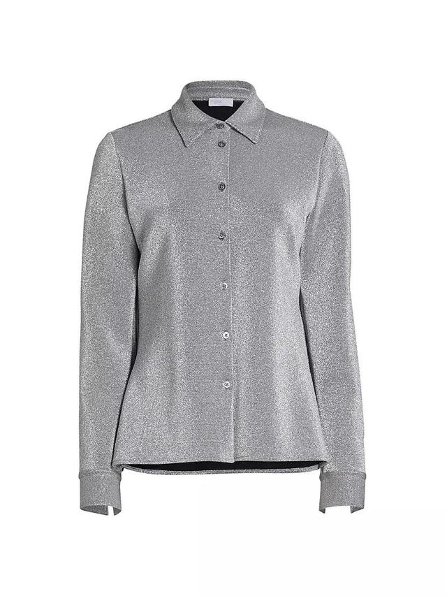 Metallic Lurex Long-Sleeve Shirt Product Image