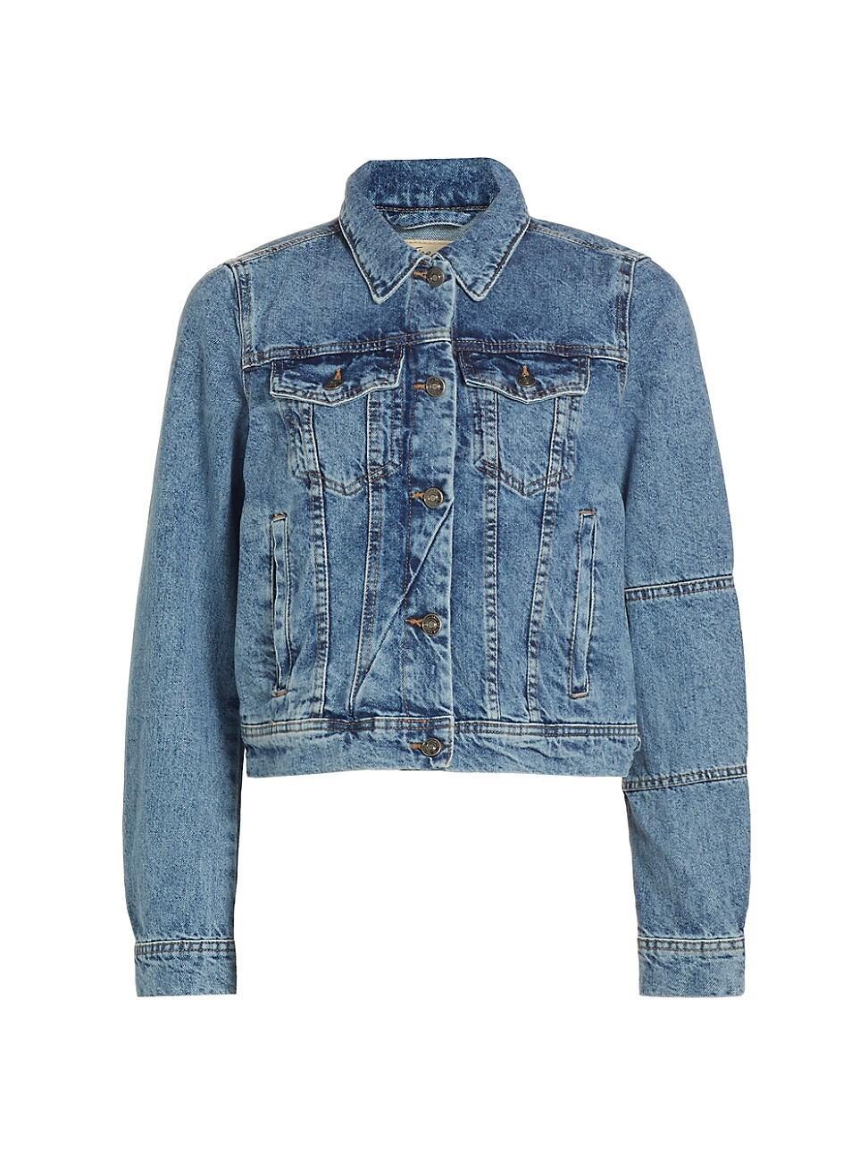 Free People Rumors Crop Denim Trucker Jacket Product Image