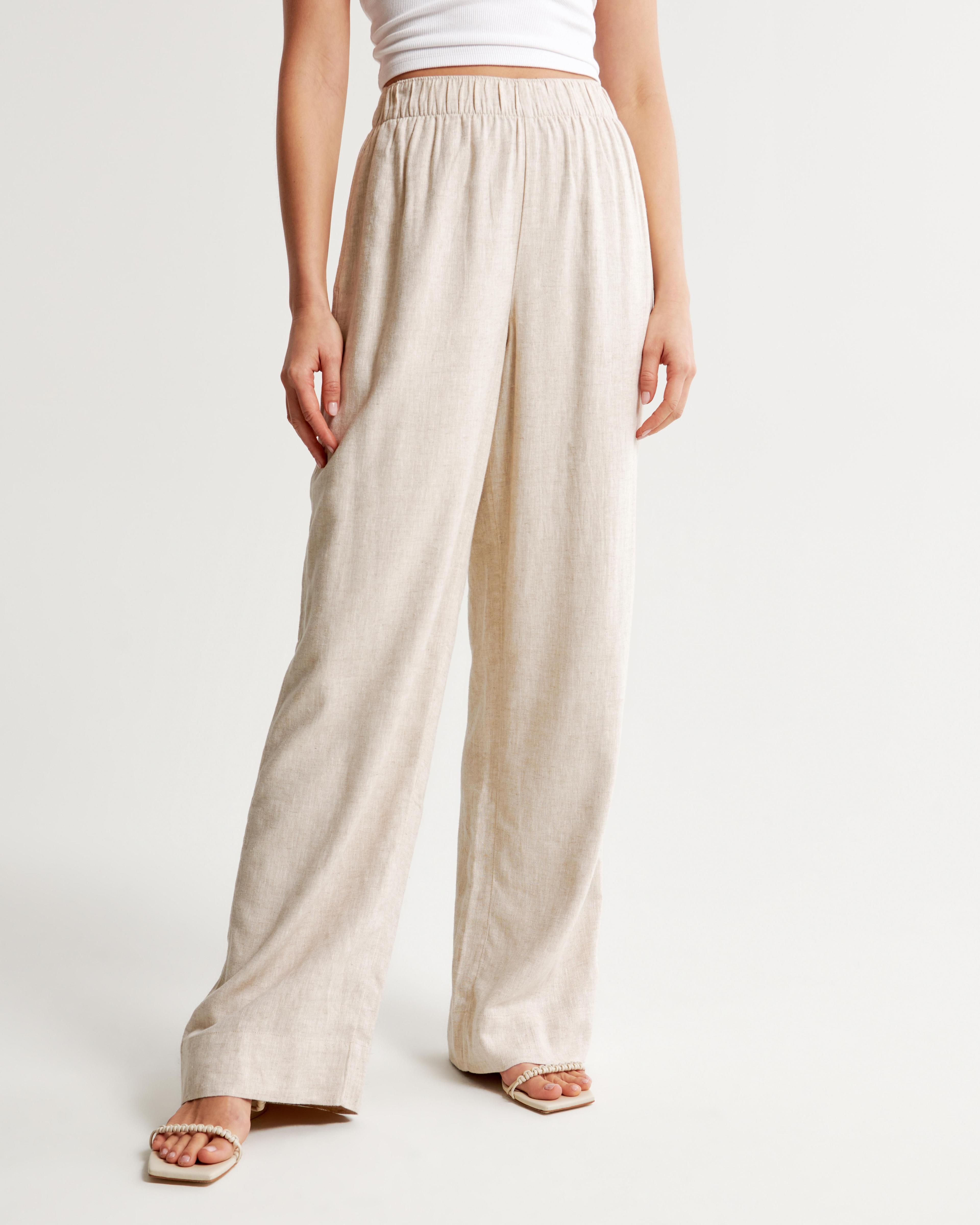 Linen-Blend Pull-On Pant Product Image