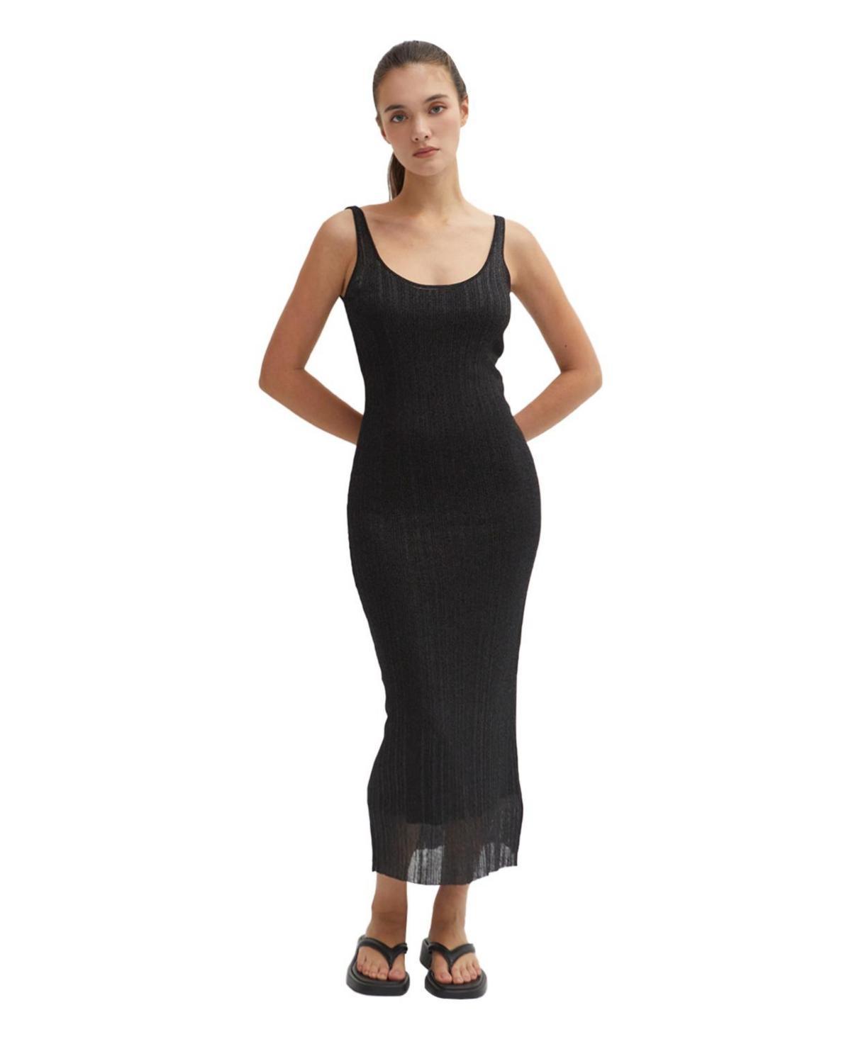 Crescent Womens Emberly Semi Sheer Ribbed Maxi Dress product image