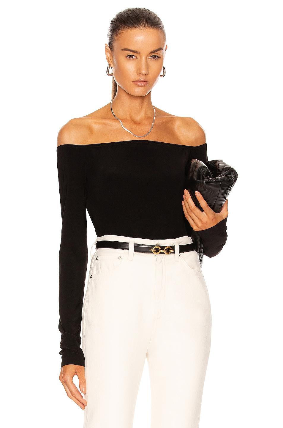 Norma Kamali Long Sleeve Off Shoulder Top Women's Clothing product image