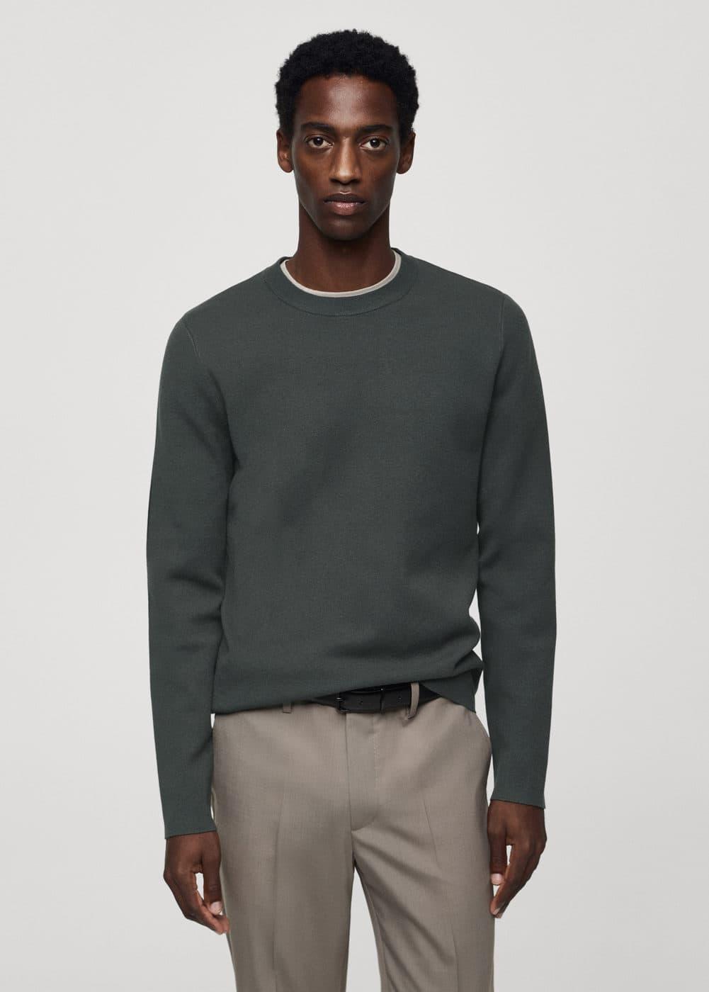 MANGO MAN - Thermoregulating fine-knit sweater dark greyMen Product Image