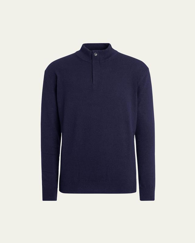 Mens Oasi Cashmere Zip Mock Neck Sweater Product Image