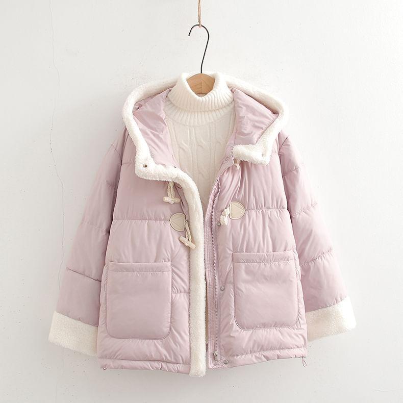 Hooded Toggle Puffer Jacket Product Image