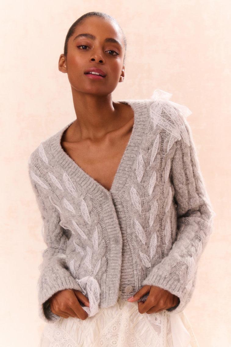 Louella Wool Knit Cardigan Product Image