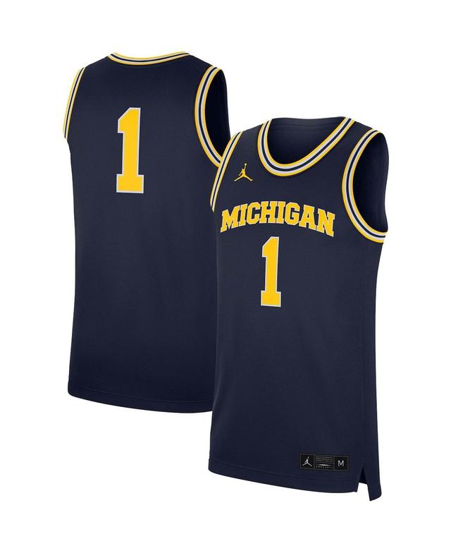 Jordan Mens Michigan Wolverines Replica Jersey - Navy Product Image