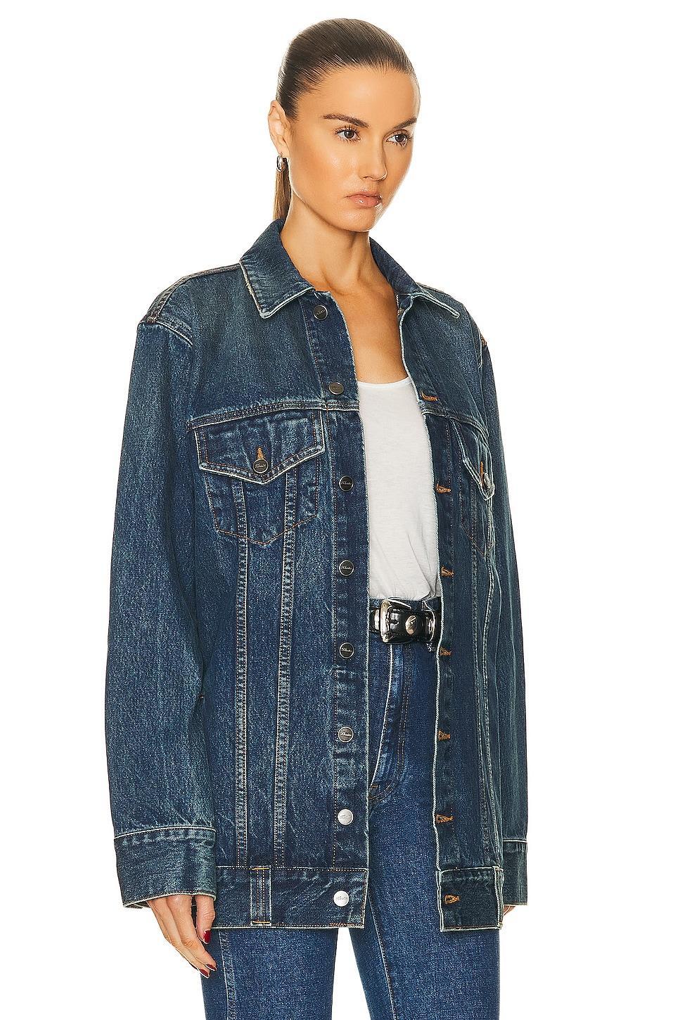 KHAITE Ross Jacket Blue. (also in M, XL). Product Image