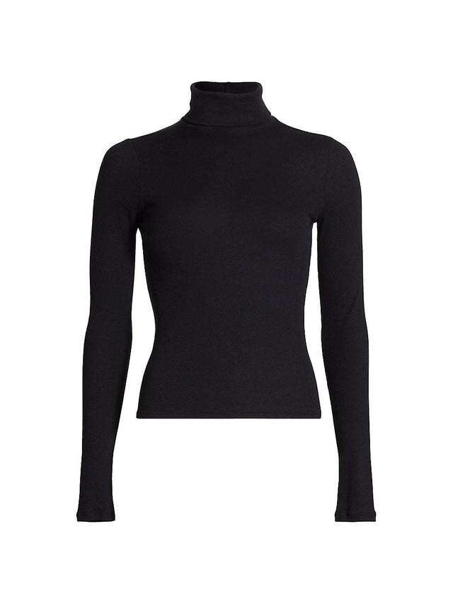 Womens Rib-Knit Turtleneck Sweater Product Image