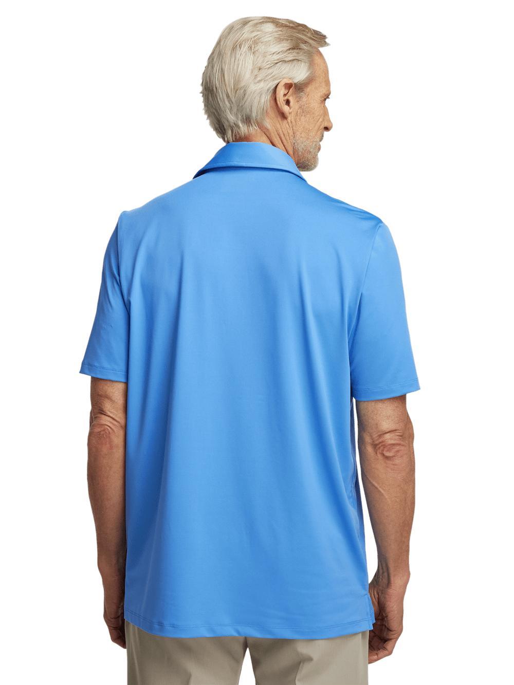 Performance Blend Three Button Polo - Blue Product Image