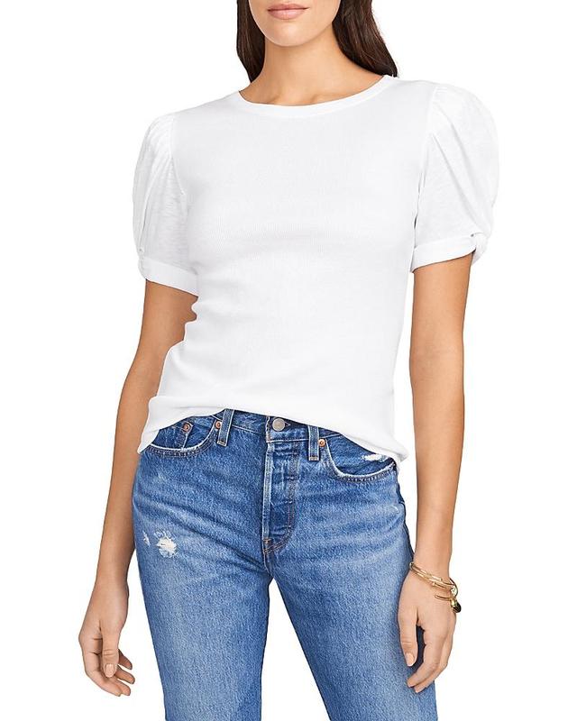 1.state Womens Puff Sleeve Short Sleeve Knit T-shirt Product Image