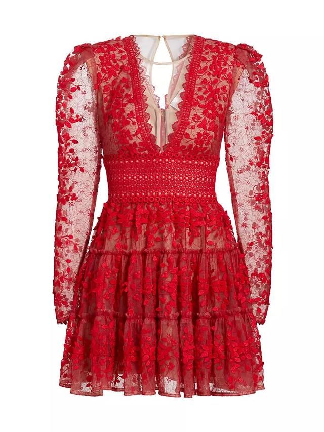 Megan Lace Tiered Minidress Product Image