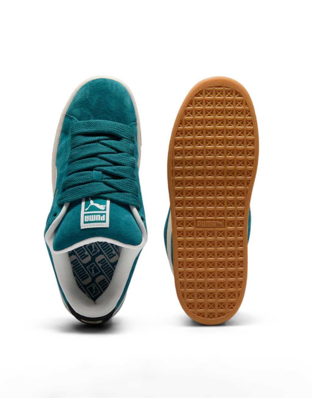 PUMA Suede XL Levels sneakers in green and white  Product Image