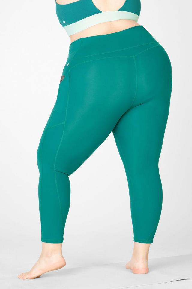 Fabletics Oasis High-Waisted 7/8 Legging Womens green Size XXS Product Image