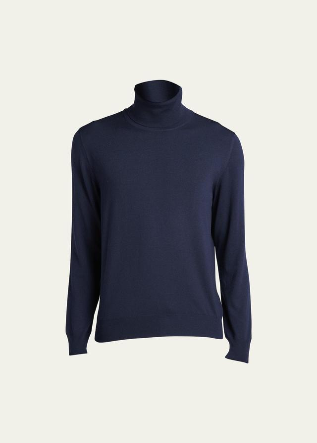 Mens Wool Knit Turtleneck Sweater Product Image